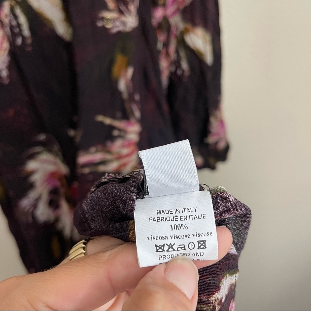 Midi Dress in Deep Plum Floral - Picture 10 of 15